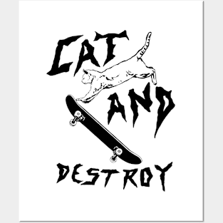 CAT AND DESTROY Posters and Art